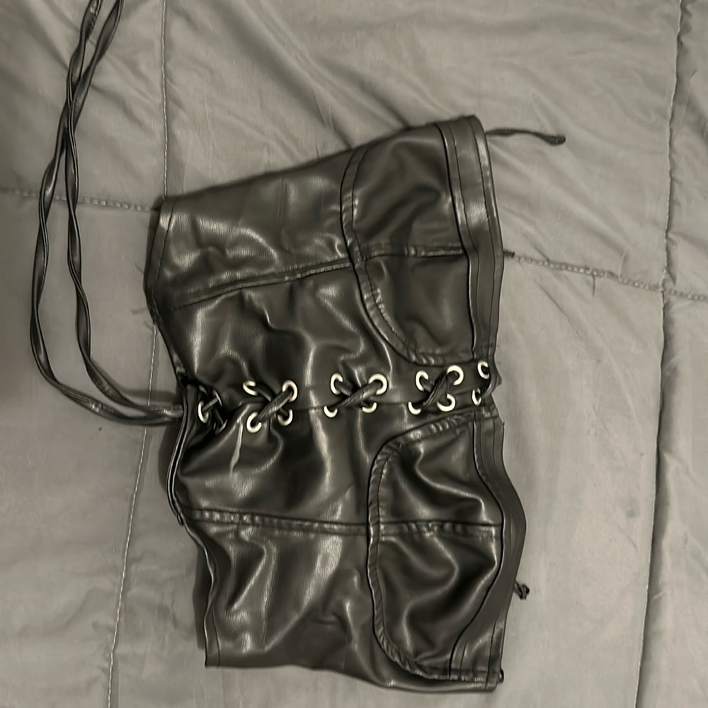 Zara Small Leather Tube Top